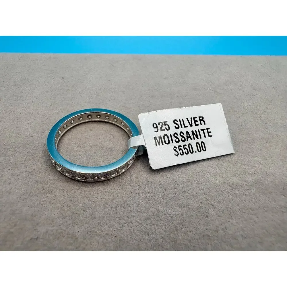 NWT - Men's 3CTW Moissanite Eternity Band - Size 11.5